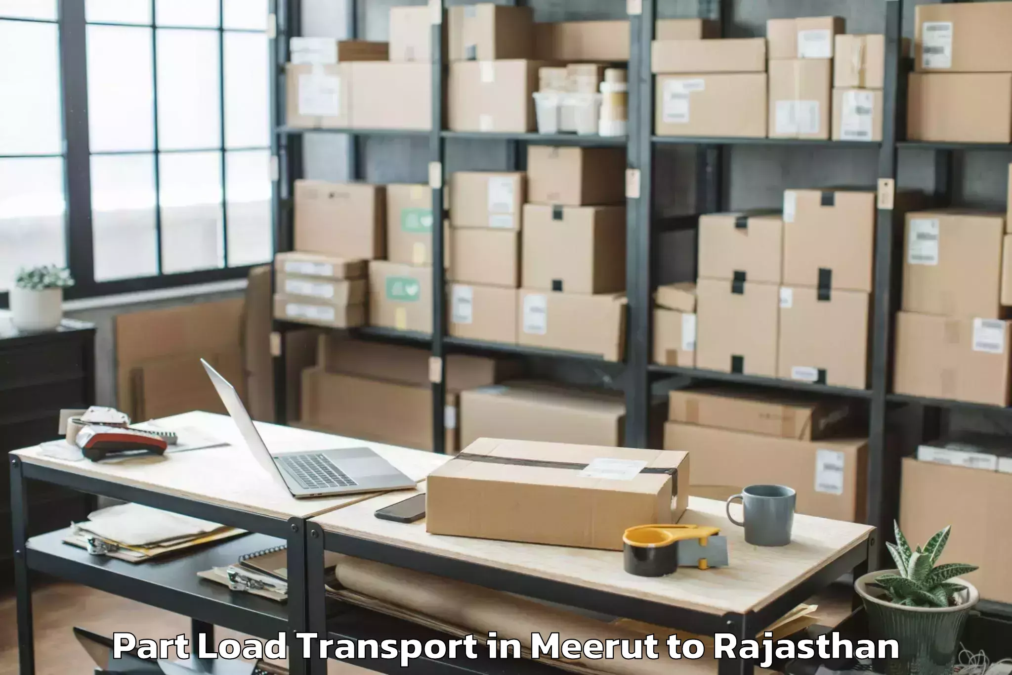 Easy Meerut to Chhabra Part Load Transport Booking